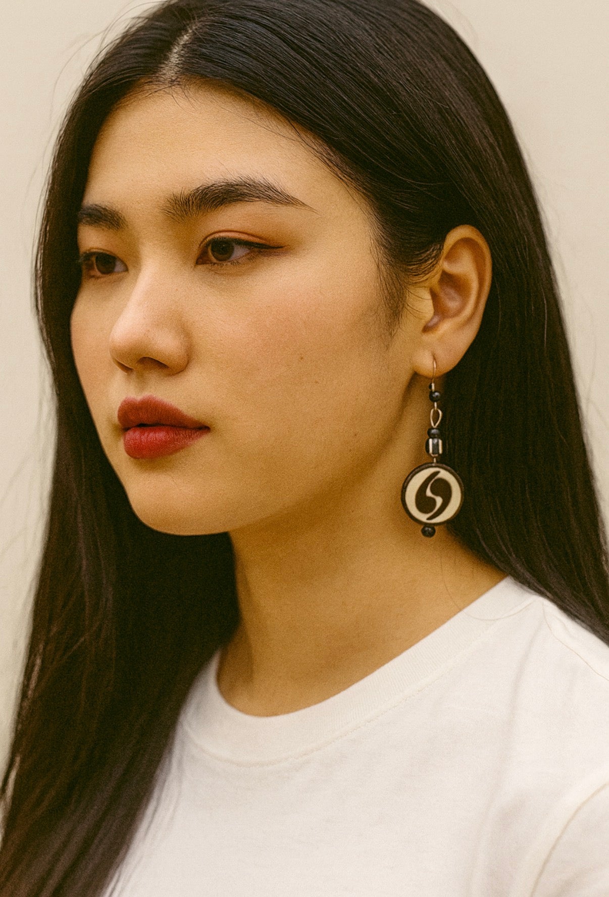 Indonesian Ying-Yang Balance Earrings