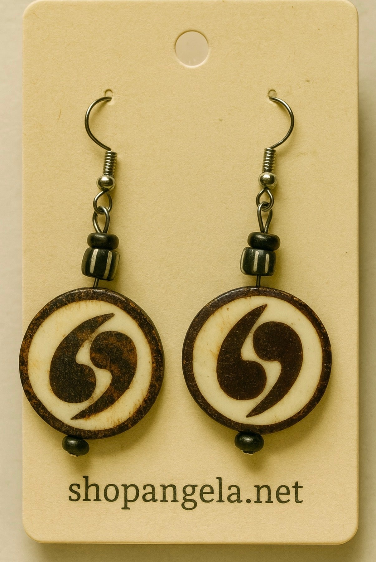 Indonesian Ying-Yang Balance Earrings