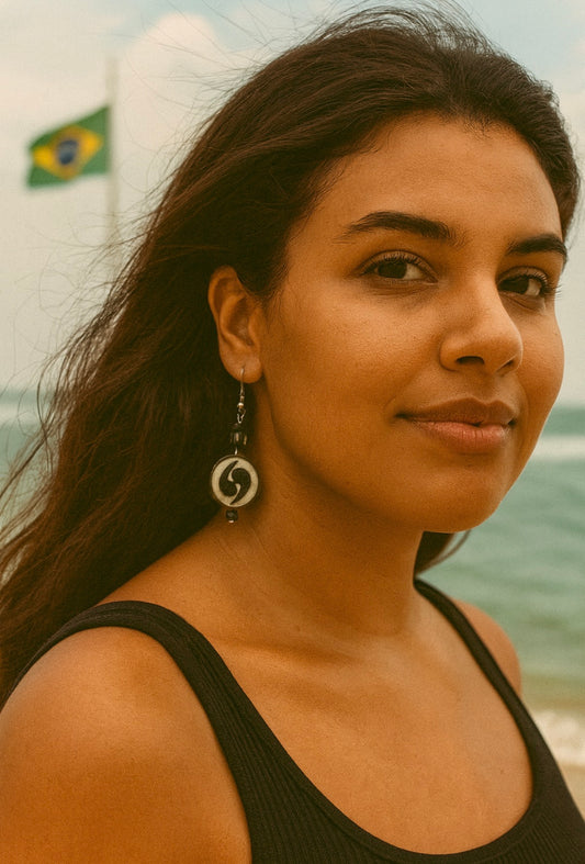 Indonesian Ying-Yang Balance Earrings