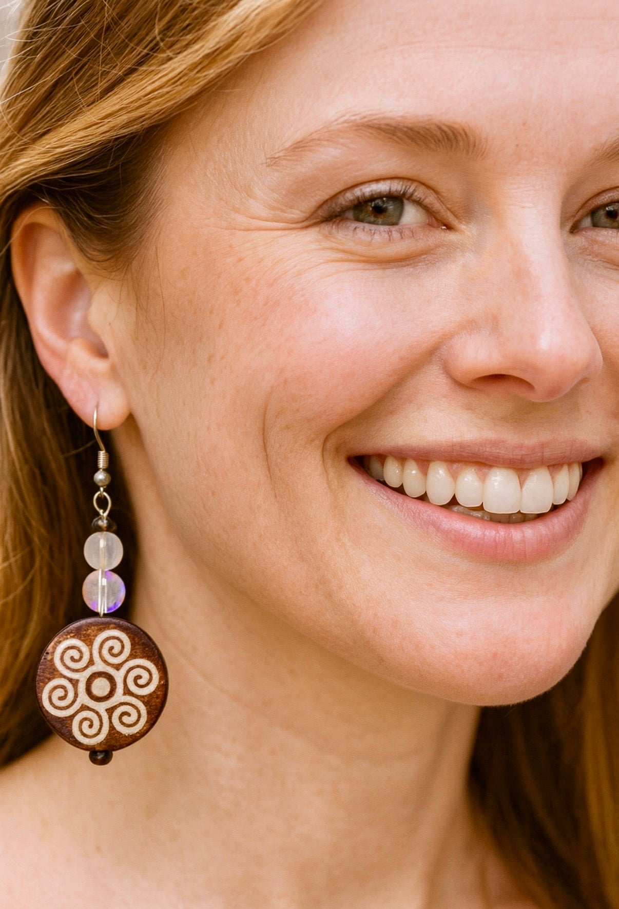 Adinkra Spiral Earrings 2
