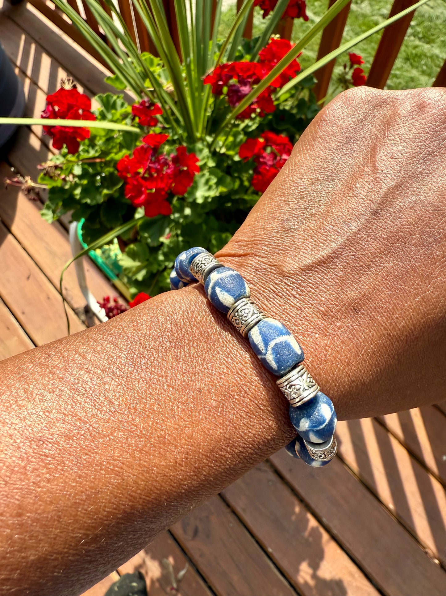 Sandstone Beaded stretch Bracelet
