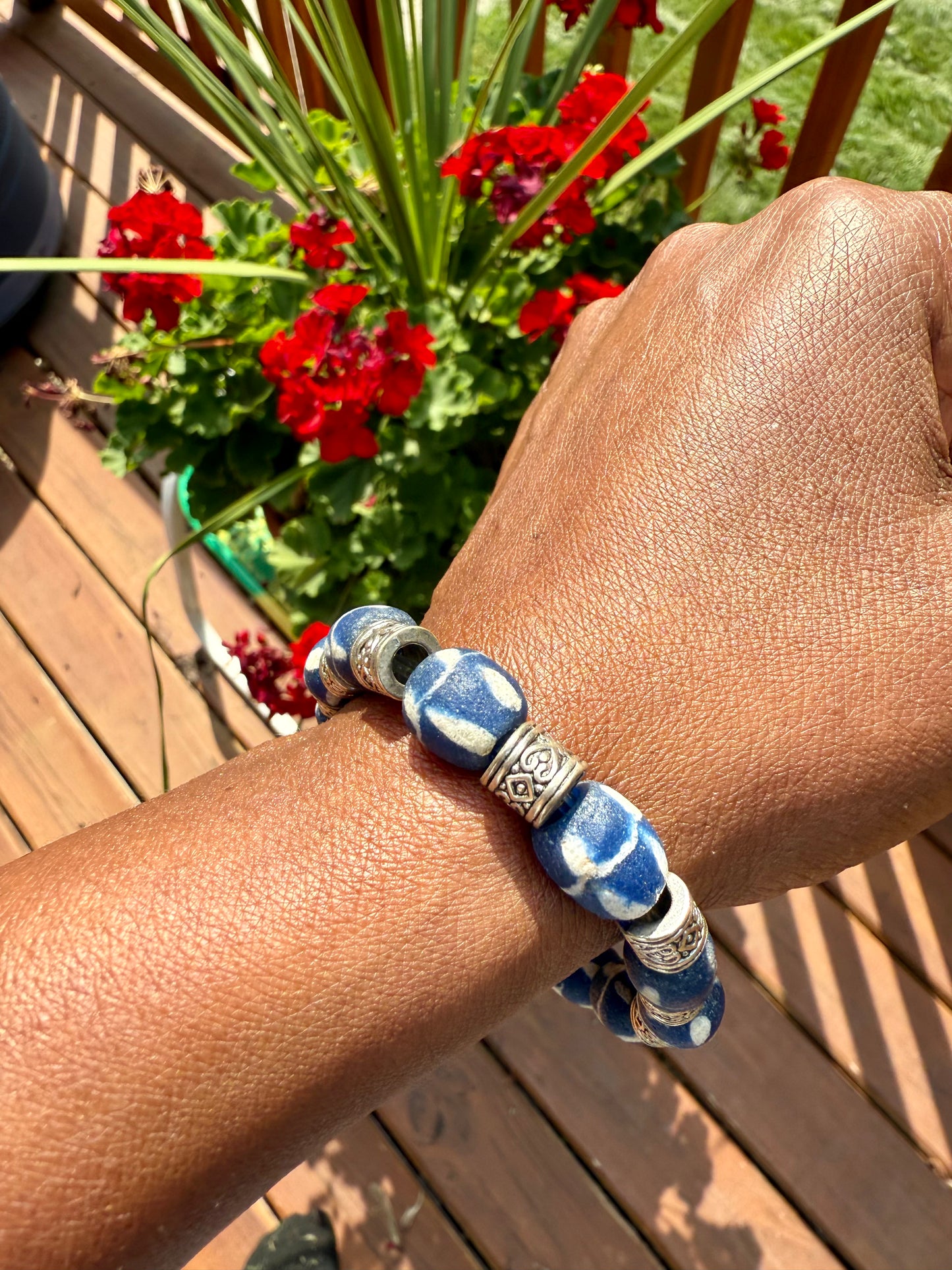 Sandstone Beaded stretch Bracelet